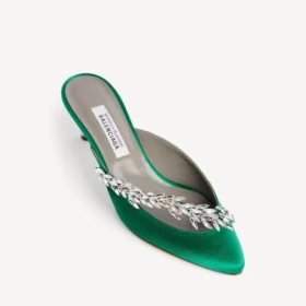 Balenciaga für Damen | Manolo Blahnik Pantoletten in der Farbe «Grass»