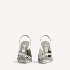 Balenciaga für Damen | Manolo Blahnik Slingback in «Grey Plume»