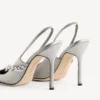 Balenciaga für Damen | Manolo Blahnik Slingback in «Grey Plume» Balenciaga für Damen | Manolo Blahnik Slingback in «Grey Plume»