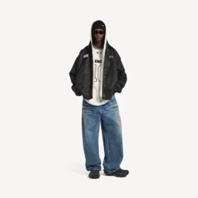 Balenciaga für Herren | NBA-Kollaboration Coach-Jacke in Schwarz