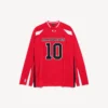 Balenciaga für Herren | Oversize-Langarm-T-Shirt aus der NBA-Kollaboration in Rot/Mehrfarbig