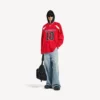 Balenciaga für Herren | Oversize-Langarm-T-Shirt aus der NBA-Kollaboration in Rot/Mehrfarbig
