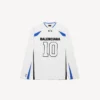 Balenciaga für Herren | Oversize-Langarm-T-Shirt aus der NBA-Kollaboration in Weiss/Mehrfarbig