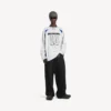 Balenciaga für Herren | Oversize-Langarm-T-Shirt aus der NBA-Kollaboration in Weiss/Mehrfarbig