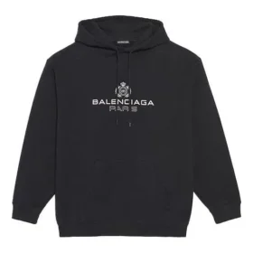 Balenciaga Herren Alphabet-Logo-Print, schwarz, 570811TGV701000