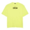Balenciaga Herren-Crew-Shirt mit Alphabet-Print, kurzärmelig, fluoreszierendes Grün 620969TIVG97072