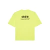 Balenciaga Herren-Crew-Shirt mit Alphabet-Print, kurzärmelig, fluoreszierendes Grün 620969TIVG97072
