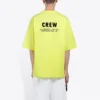 Balenciaga Herren-Crew-Shirt mit Alphabet-Print, kurzärmelig, fluoreszierendes Grün 620969TIVG97072