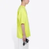 Balenciaga Herren-Crew-Shirt mit Alphabet-Print, kurzärmelig, fluoreszierendes Grün 620969TIVG97072