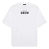 Balenciaga Herren-Crew-Shirt mit Alphabet-Print, kurzärmelig, weiss 620969TIV749040