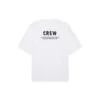 Balenciaga Herren-Crew-Shirt mit Alphabet-Print, kurzärmelig, weiss 620969TIV749040