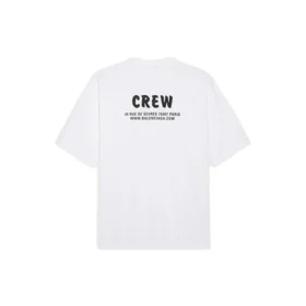 Balenciaga Herren-Crew-Shirt mit Alphabet-Print, kurzärmelig, weiss 620969TIV749040