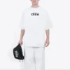 Balenciaga Herren-Crew-Shirt mit Alphabet-Print, kurzärmelig, weiss 620969TIV749040