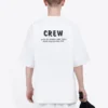 Balenciaga Herren-Crew-Shirt mit Alphabet-Print, kurzärmelig, weiss 620969TIV749040
