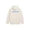 Balenciaga Herren-Fleece mit langen Ärmeln, cremweiss 600583TJVA89055