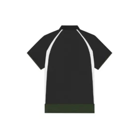 Balenciaga Herren FW21 Freizeit-Poloshirt mit kurzen Ärmeln, doppellagig, schwarz 661507TKVA51042