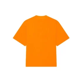 Balenciaga Herren FW21 HI MY NAME IS WIDE FIT Retro-Strick-T-Shirt mit Alphabet-Aufdruck, kurzärmelig, orange 661715TKVH57513
