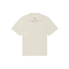 Balenciaga Herren FW21 Kurzarm-T-Shirt mit Alphabet-Print, beige, 651795TJV909054