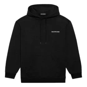 Balenciaga Herren FW21 Langarm-T-Shirt mit Logo-Aufdruck, Schwarz 600583TIV841070