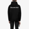 Balenciaga Herren FW21 Langarm-T-Shirt mit Logo-Aufdruck, Schwarz 600583TIV841070