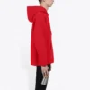 Balenciaga Herren FW21, locker sitzendes Langarm-Hoodie mit Logo, rot, 600583TIV846540
