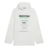 Balenciaga Herren FW21 Logo-Alphabet-Print, locker geschnitten, weiss 662424TKVF89085