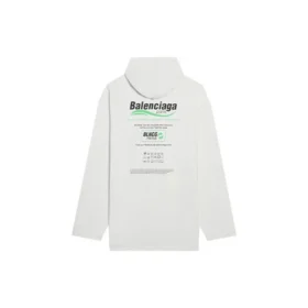 Balenciaga Herren FW21 Logo-Alphabet-Print, locker geschnitten, weiss 662424TKVF89085