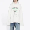 Balenciaga Herren FW21 Logo-Alphabet-Print, locker geschnitten, weiss 662424TKVF89085