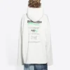 Balenciaga Herren FW21 Logo-Alphabet-Print, locker geschnitten, weiss 662424TKVF89085