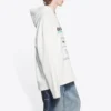 Balenciaga Herren FW21 Logo-Alphabet-Print, locker geschnitten, weiss 662424TKVF89085