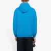 Balenciaga Herren FW21 Logo-Kapuzenpullover mit langen Ärmeln, blau 570811TIV557560