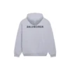 Balenciaga Herren FW21 Logo-Print Langarm-T-Shirt Grau 600583TIV841167