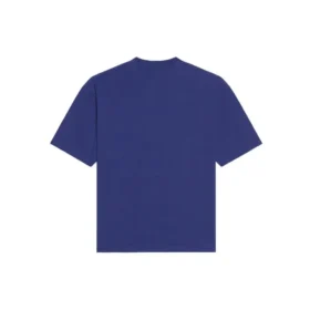 Balenciaga Herren FW21 Retro-Strick-T-Shirt mit kurzen Ärmeln, marineblau 612966TKVD33967