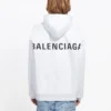Balenciaga Herren-Hoodie mit «Back Alphabet»-Aufdruck, langärmelig, weiss 556113TAV379000