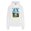 Balenciaga Herren-Hoodie mit Landschaftsmuster, locker geschnitten, weiss 641679TJVH99000