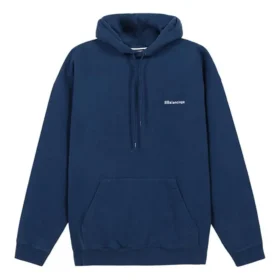 Balenciaga Herren-Kapuzenpullover mit Fleecefutter, lockere Passform, langärmelig, blau 570811TJV854866