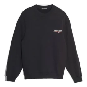 Balenciaga Herren-Langarm-Shirt mit Logo-Print, schwarz 556147TBV141000 Balenciaga Herren-Langarm-Shirt mit Logo-Print, schwarz 556147TBV141000
