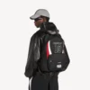 Balenciaga Herren | NBA Collaboration Explorer Rucksack in Schwarz/Weiss/Vermillonrot