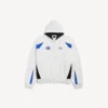 Balenciaga Herren | NBA-Kollaboration: Oversize-Hoodie mit Reissverschluss in Weiss/Mehrfarbig