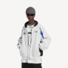 Balenciaga Herren | NBA-Kollaboration: Oversize-Hoodie mit Reissverschluss in Weiss/Mehrfarbig