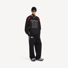 Balenciaga Herren | Oversize-Jogginghose aus der NBA-Kollaboration in Schwarz/Weiss