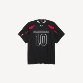Balenciaga Herren | Oversize-T-Shirt aus der NBA-Kollaboration in Schwarz/Mehrfarbig