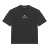 Balenciaga Herren-Pullover mit Alphabet-Print, kurzärmelig, schwarz 612966TJVD91034