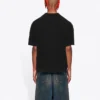 Balenciaga Herren-Pullover mit Alphabet-Print, kurzärmelig, schwarz 612966TJVD91034