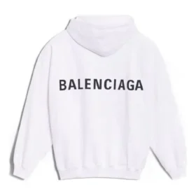 Balenciaga Herren-Pullover mit Logo auf dem Rücken, weiss, 556143TAV379000