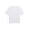 Balenciaga Herren-Pullover mit Rundhalsausschnitt, Kurzarm, weiss, mit Schriftzug 641614TJVI39040