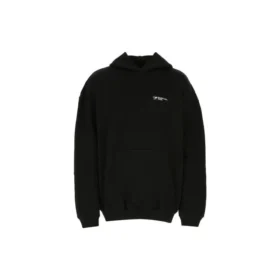 Balenciaga Herren SS21 Baumwolle, grosse Kapuze, Langarm, Schwarz 620973TKV871070