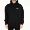 Balenciaga Herren SS21 Baumwolle, grosse Kapuze, Langarm, Schwarz 620973TKV871070