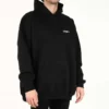 Balenciaga Herren SS21 Baumwolle, grosse Kapuze, Langarm, Schwarz 620973TKV871070
