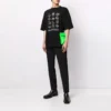 Balenciaga Herren SS21 Freizeit-T-Shirt mit Aufdruck, gross, kurzärmelig, schwarz 641614TJV801070